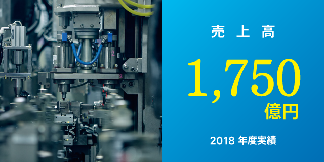売上高1,750億円 2018年度実績